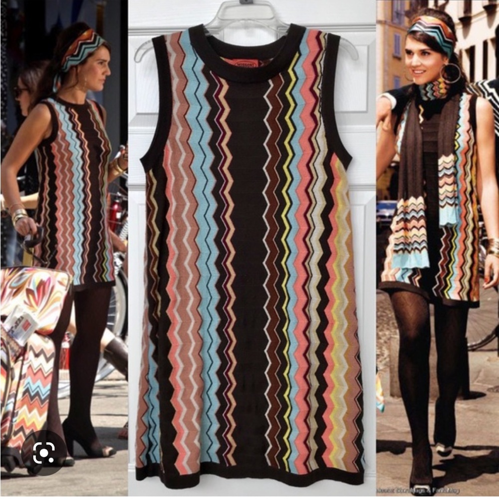 Missoni Chevron Zig Zag Patterned Sleeveless Shea… - image 3